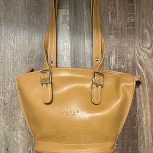 Coach Camel Leather Tote